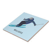 Skiing Tegeltje (Zijkant)