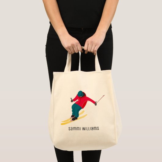 Skiing Tote Bag (Voorkant (product))