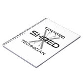 Skiing van gecertificeerde technici notitieboek (Linkerzijde)