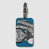 Skiing winter bagagelabel (Voorkant (verticaal))