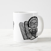 Skiing winter extra grote beker (Voorkant rechts)