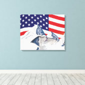 Skiingbergen Canvas Afdruk (Insitu (Houten vloer))