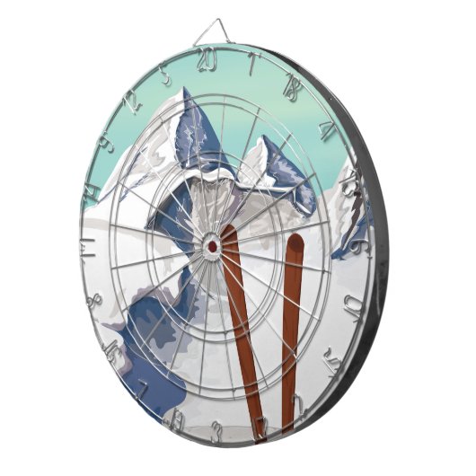 Skiingbergen Dartbord (Voorkant Rechts)