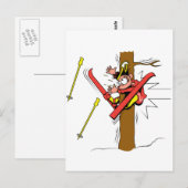 Skiingsongeval Briefkaart (Voorkant / Achterkant)