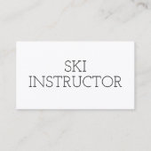 Skilessen Professionele instructeur Simpel Visitekaartje (Voorkant)
