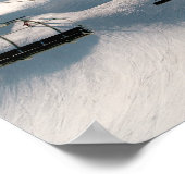 skilift in het sneeuwlandschap poster (Hoek)