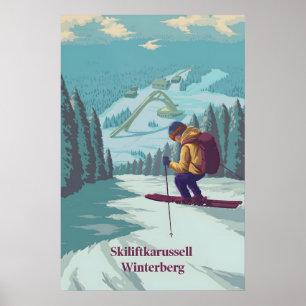Skiliftcarrousel Winterberg Ski Resort Reis Poster