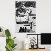 Skiliftstoelen in Mammoth Poster (Thuiskantoor)