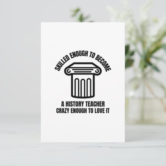 Skill-geschiedenisleraar Bedankkaart (Staand voorkant)