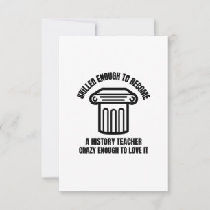 Skill-geschiedenisleraar Bedankkaart