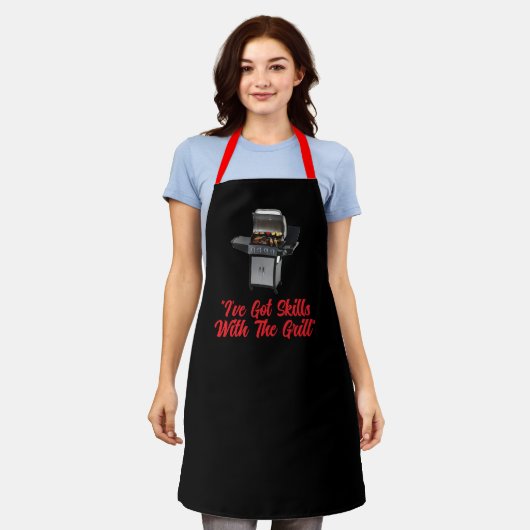 "Skills" All-Over Print Schort, Medium Schort (Gedragen)