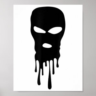 Skimasker Balaclava Bandit Mask Robber Mask Hip Ho Poster