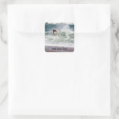 Skimboard par Shirley Taylor Sticker Carré (Sac)