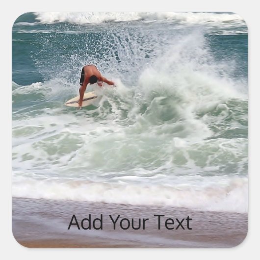 Skimboard par Shirley Taylor Sticker Carré (Devant)