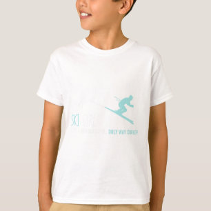 Skimeisje als een gewoon meisje Grappige Schattige T-shirt