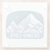 Skimo Life Glazen Onderzetter (Achterkant)