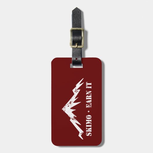 Skimo, verdien het bagagelabel (Voorkant verticaal)