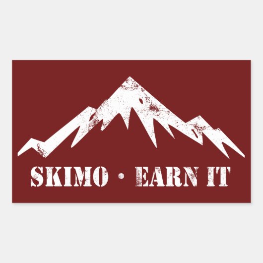 Skimo, verdien het rechthoekige sticker (Voorkant)