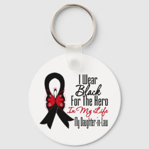 Skin Cancer Ribbon Hero My Daughter-in-Law Sleutelhanger