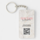 Skin Care Beauty QR Code Scan to Book Appointing Sleutelhanger (Voorkant)