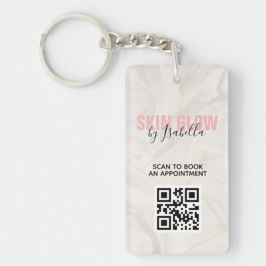 Skin Care Beauty QR Code Scan to Book Appointing Sleutelhanger (Voorkant)