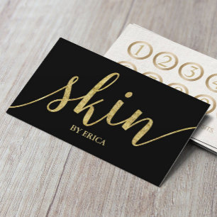 Skin Care Gold Script Spa Esthetician Loyalty