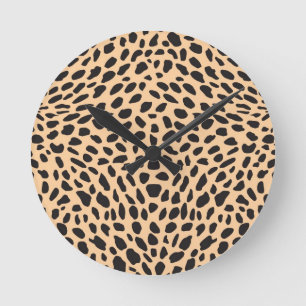 Skin cheetah decor ronde klok