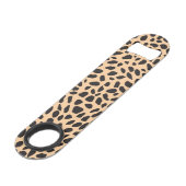 Skin cheetah decor speed flessenopener (Voorkant Gekanteld)