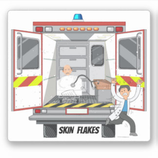 Skin Flakes Paramedic EMS 911 Vinyl Sticker