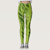 Skin of a Green Iguana Texture Leggings (Voorkant)