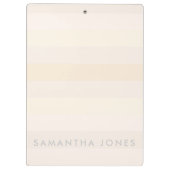 Skin Peach Ombre Simple Stripe Personage Name Klembord (Achterkant)