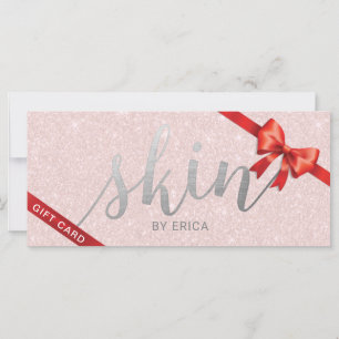 Skincare Esthetician Gift Certificates Blush Pink