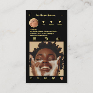 Skincare Instagram Fotogrid QR-code Visitekaartje