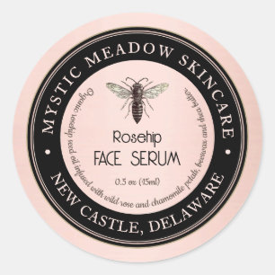 Skincare Label Queen Bee Metallic Rose Gold
