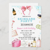 Skincare spa theme invitation (Devant / Derrière)