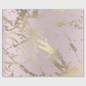 Skinny Amethyst Gold Marble Shiny Glam Abstract Cadeaupapier (Vlak)