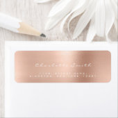 Skinny Blush Roze White Return Address Labels (Insitu)