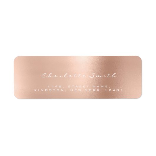 Skinny Blush Roze White Return Address Labels (Voorkant)