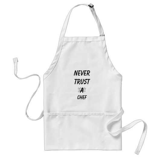Skinny Chef Apron Standaard Schort (Voorkant)