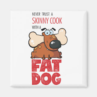 Skinny Cook met Fat Dog - Magnet 2 Magneet