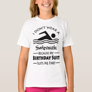 Skinny Dipping Birthday Suit T-shirt