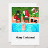 Skinny Dipping kerstkaart (Voorkant / Achterkant)