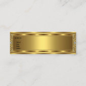 Skinny Gold Elegant Classy Mini Visitekaartje (Achterkant)