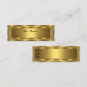 Skinny Gold Elegant Classy Mini Visitekaartje (Voorkant / Achterkant)