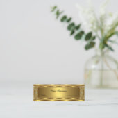 Skinny Gold Elegant Classy Mini Visitekaartje (Staand voorkant)