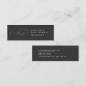 Skinny Gray Monogram Plain Visitekaartje (Voorkant / Achterkant)