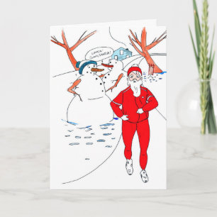 Skinny kerstkaart voor Runner Feestdagen Kaart