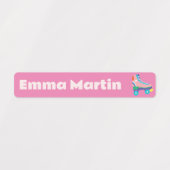 Skinny labels voor pennen - Roller Disco Bright Pi (Design 1)