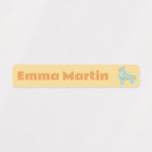 Skinny labels voor pennen - Roller Disco Yellow (Design 1)