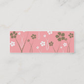 Skinny Mini Modern Floral Calling / Visitekaartje (Achterkant)